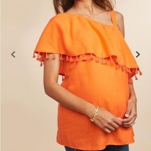 Motherhood orange blouse | L